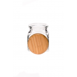 Słoiczek szklany z drewnianym korkiem 120 ml